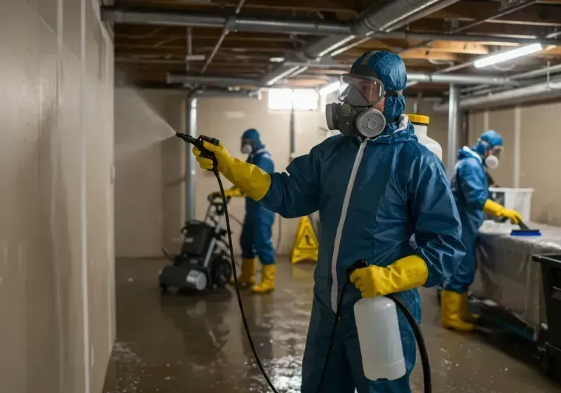 Basement Sanitization and Antimicrobial Treatment process in Clayton, OH